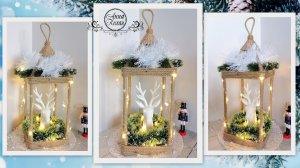 DIY?ДЕКОРАТИВНЫЙ СВЕТИЛЬНИК на Новый год из ДЖУТА и КАРТОНА своими руками?Анна Кохан.