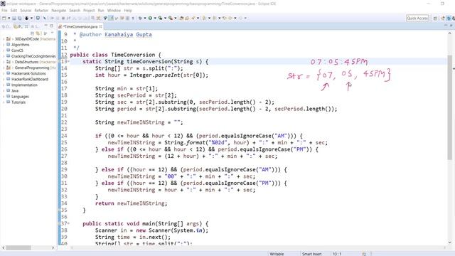 How To Solve Time conversion HackerRank Problem
