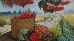 Червона калина, листячко зелене