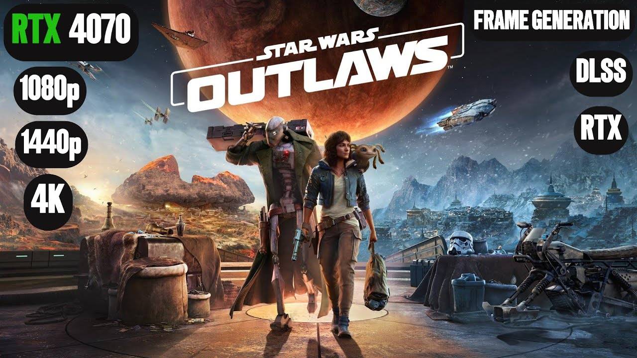 Star Wars Outlaws | Бенчмарк | RTX 4070 | i5 12400F | 1080p | 1440p | 2160p (4K) | DLSS, FG смотреть онлайн