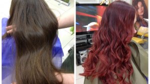 Окрашивание волос в красный цвет / Осветление и тонирование в яркий красивый красный оттенок