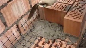 Армирование кирпичной кладки сеткой