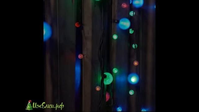 Светодиодная уличная гирлянда "нить" с шариками смотреть онлайн