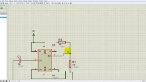 555 Timer Simulation in Proteus