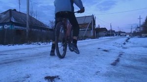 Дрифт на велике зимой