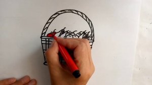 How to draw a fruit basket. Как нарисовать корзину с фруктами.