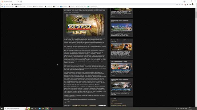 [ ETS 2 INFOS ] MAUVAISE NOUVELLE POUR LE DLC HEART OF RUSSIA смотреть онлайн