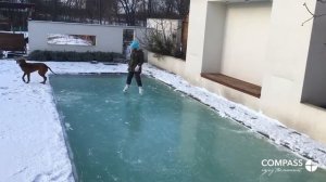 Композитный бассейн зимой❄️❄️❄️