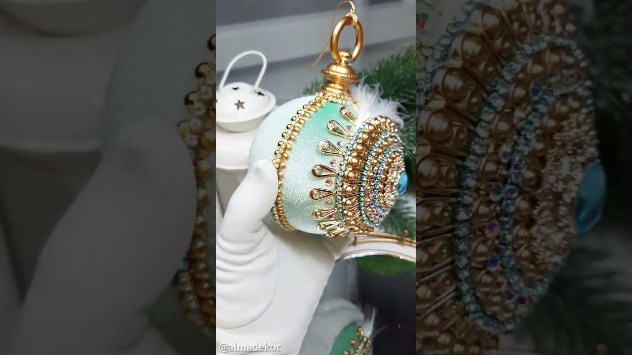 Елочный шар, МК бесплатно #мк #handmade #елочныешары смотреть онлайн