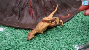 DIY DINOSAUR ISLAND With Volcano, Crocodile! Jurassic World Dinosaur, Takara Tomy Dinos Rex