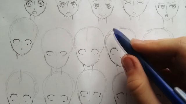 как нарисовать аниме эмоции смотреть онлайн