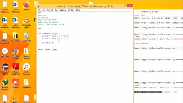 # 10 Python Function || Keyword Argument || Troubleshoot -missing 1 required positional argument