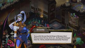 Zagreus tells Megaera about him and Thanatos - Hades