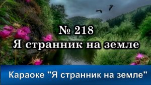 № 218 Я странник на земле | Караоке с голосом | Христианские песни | Гимны надежды