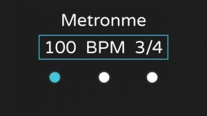 Metronome | 100 BPM | 3/4 Time (with Accent )