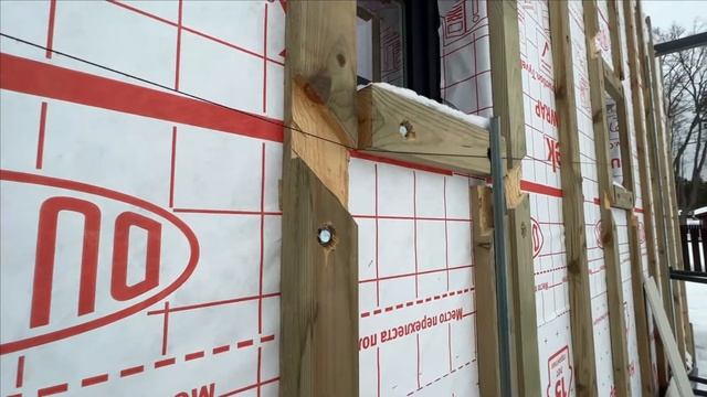 Дом из газобетона в Песках, III этап стройки – фасадные работы (ч.1) смотреть онлайн