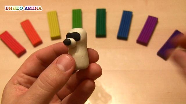 ПАНДА - Лепим из пластилина | Видео Лепка смотреть онлайн