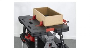 Keter Folding Compact Workbench Sawhorse Work Table with Clamps