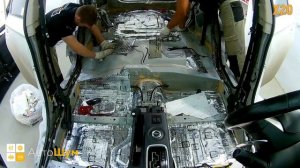 Шумоизоляция пола с арками Mitsubishi Outlander GF в уровне Премиум. АвтоШум.