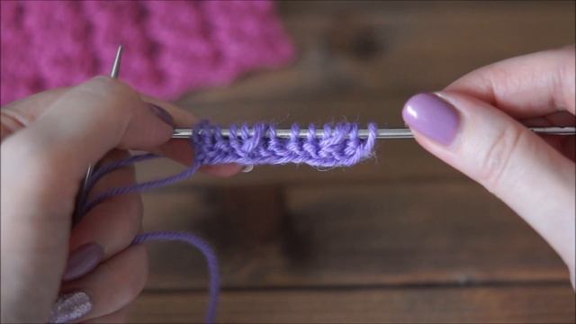 Узор спицами с вытянутыми петлями Лепестки смотреть онлайн