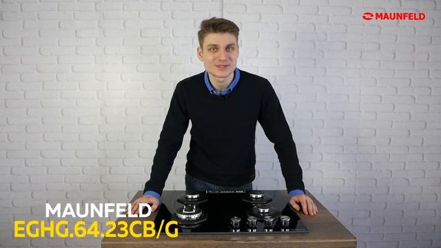 Обзор газовой варочной панели Maunfeld EGHG 64 23CBG смотреть онлайн