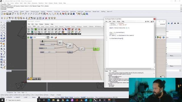 Control and Animate the Camera with 6 lines of code GH Python Rhino 7 - Beginners Tutorial - 002