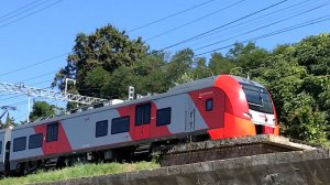 Спарка из 2-х электропоездов "Ласточка". Сочи / A pair of 2 electric trains "Lastochka". Sochi