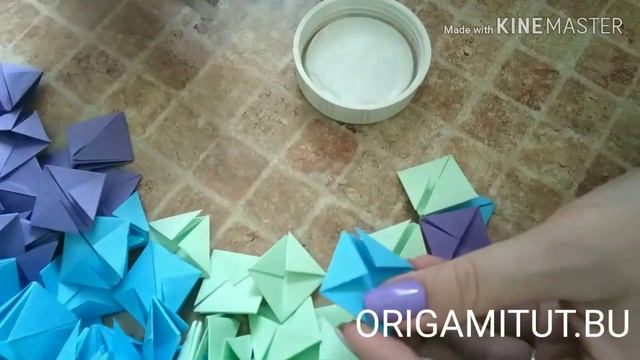 Оригами антистресс из бумаги. Как сделать? Смотри!! videotutorial