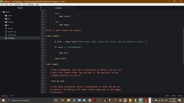 Ren'Py Tutorial - Cheat Codes