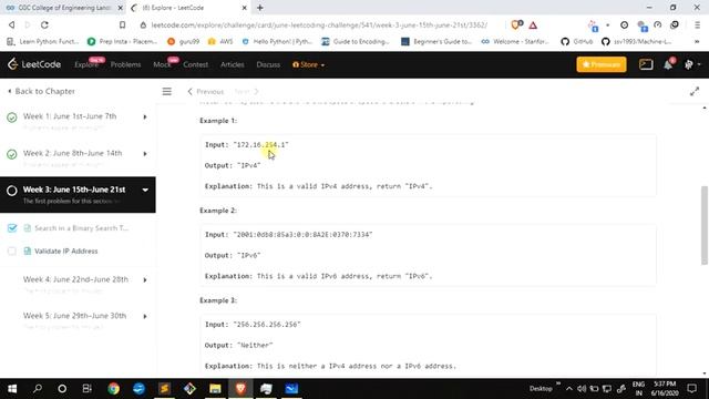 LeetCode Day 16 || Validating IP Address || June LeetCode Challange || C++ Explanation.