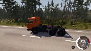 BeamNG.drive - KAMAZ-65115 1999 - Car Show Test Drive Crash . 4K 60fps.