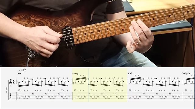 Hybrid Picking -Legato- Lick -Tab and Backing Track смотреть онлайн
