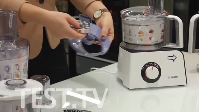 Сравнение комбайны для кухни Philips 7761 и Bosch 4100. смотреть онлайн