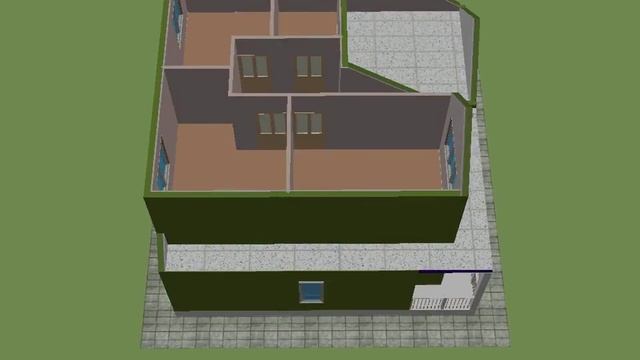 Проект дома мансардного типа с гаражом. Макет планировки 2го этажа. смотреть онлайн