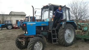 Поставил новый глушитель на Тракторе МТЗ 82.1.Тест