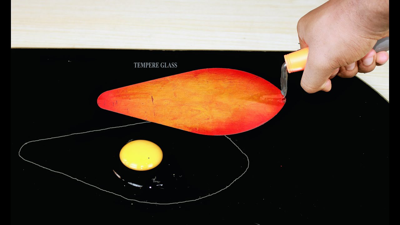 Эксперимент: Светящаяся 1000-градусная ручная кельма VS Яйцо.