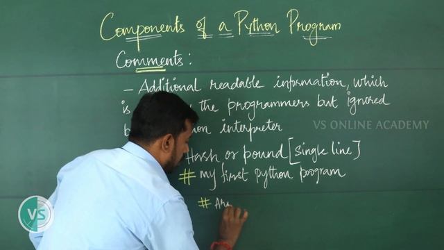 Components of python program | Barebones of python program | 11th CBSE Syllabus