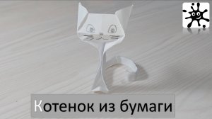 Котенок из бумаги. Как сделать котика из бумаги