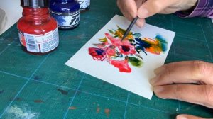 Drawing Petunias with Acrylic Inks (Time Lapse Video)