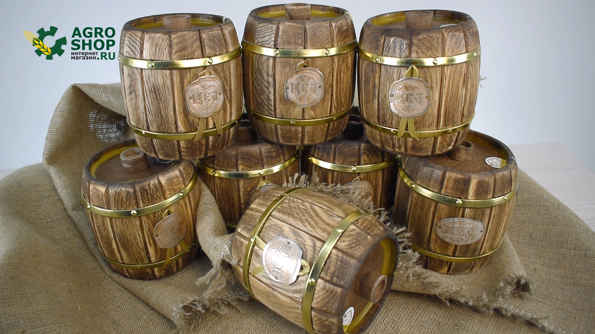 Алтайский натуральный мёд в бочонках ручной работы 0,75 кг