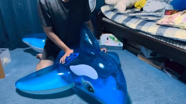 Inflatable intex blue whale popping смотреть онлайн