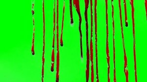Кровь стекает - Хромакей | Chroma key blood flows