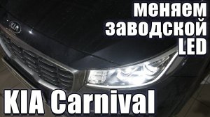 Улучшение света на автомобиле Kia Carnival - Замена LED на светодиодные модули от Aozoom