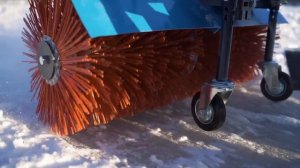 Мотоблок «НЕВА» на грунтозацепах с роторной щеткой «НЕВА» ЩРМ