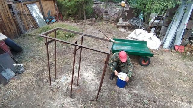 Покрасила кОзлы, дела у козы. Работа на хуторе не заканчивается. смотреть онлайн