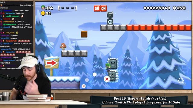 If I can't beat 10 Expert levels, Twitch Chat takes control. смотреть онлайн