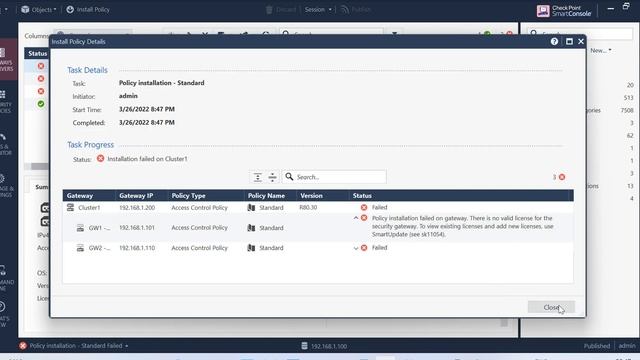 Check Point firewall troubleshooting: There is no Valid License for the Security gateway error Part смотреть онлайн