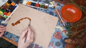 Изо для детей. Рисование. Мишка в берлоге. Как нарисовать мишку в берлоге.