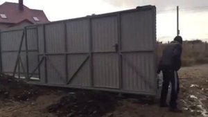 Откатные ворота в Саратове, на системе дорхан, аккуратные, недорогие, красивые. СОВЕРСТРОЙ.