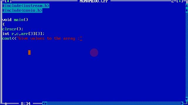 Two Dimensional Array Insertion Deletion And Traversing